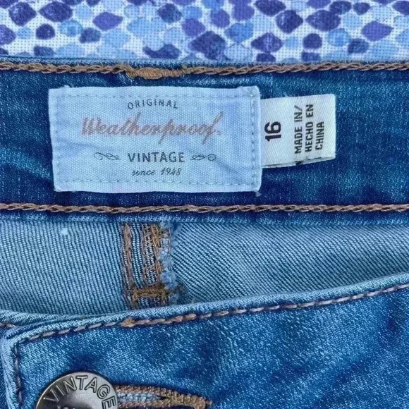 Weatherproof, vintage, jeans, distressed, and size 16 - Picture 3 of 6